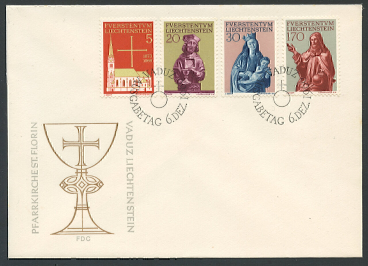 BUSTE FDC LIECHTENSTEIN