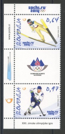2014 - SLOVENIA - OLIMPIADI DI SOCHI  2v. - NUOVI - LOTTO/34560