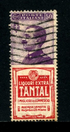 1924/1925 REGNO - 50 cent. FRANCOBOLLI PUBBLICITARI  TANTAL - USATO - LOTTO/32126