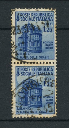 1944/45 - LOTTO/16604 - RSI - 1,25 LIRE MONUMENTI - COPPIA USATI