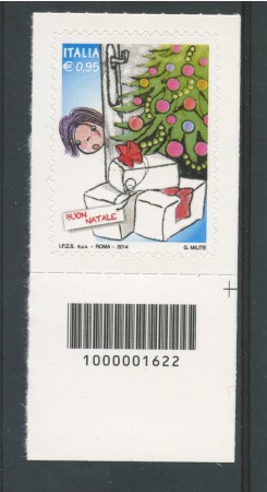 2014 - LOTTO/19171CB - REPUBBLICA - NATALE LAICO - NUOVO CODICE A BARRE