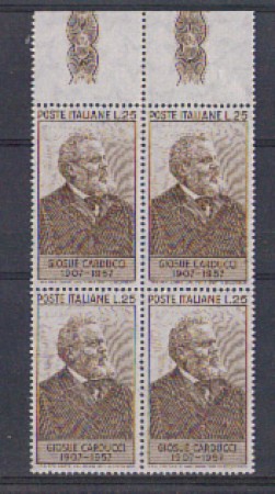 1957 - LOTTO/6320Q - REPUBBLICA - G.CARDUCCI QUARTINA