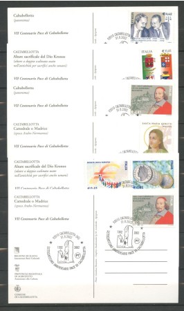 2002 - REPUBBLICA - CALTABELLOTTA (AG) - CENTENARIO PACE - 6 CARTOLINE - LOTTO/27800