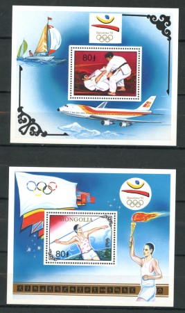 1992 - MONGOLIA - LOTTO/19734 - OLIMPIADI BARCELLONA  2 FOGLIETTI - NUOVI