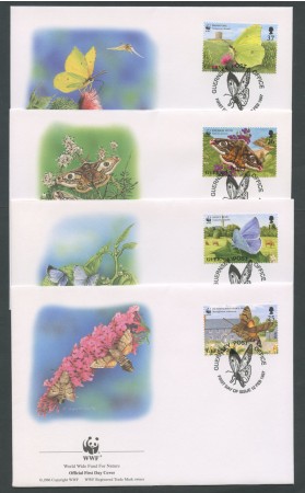 1997 - LOTTO/19325B - GUERNSEY -  FARFALLE 4 FDC.