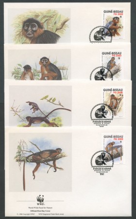 1992 - LOTTO/19255B - GUINEA BISSAU - COLOBO FERRUGINOSO 4 FDC.