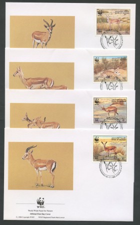 1993 - LOTTO/19262B - BAHRAIN - GAZZELLA SUBGUTTUROSA  4 FDC.