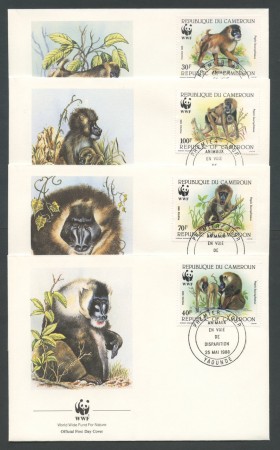 1988 - LOTTO/19303B - CAMEROUN - BABBUINO 4  FDC.