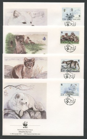 1993 - LOTTO/19256B - FINLANDIA - VOLPE POLARE  4 FDC.