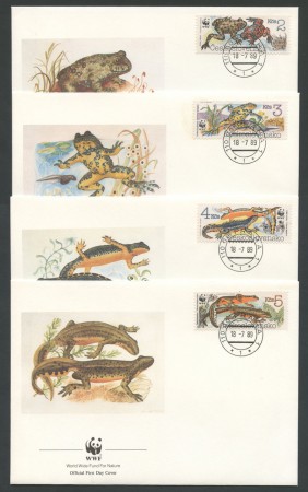 1989 - LOTTO/19310B - CECOSLOVACCHIA - ANFIBI  4 FDC.