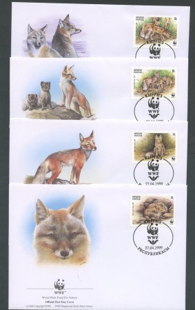 1999 - LOTTO/19366B - KIRGHIZISTAN - VOLPE  4 FDC.