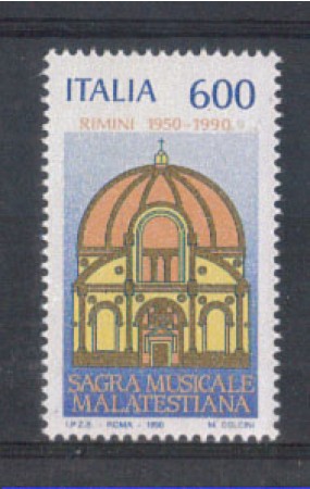 1990 - LOTTO/6945 -  REPUBBLICA - SAGRA MALATESTIANA  - NUOVO
