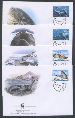 2001 - LOTTO/19344B - TERRITORI ANTARTICI  AUSTRALIANI - FOCA LEOPARDO 4 FDC.