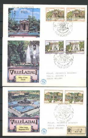 1982 - REPUBBLICA - VILLE D'ITALIA 3 BUSTE FDC FILAGRANO VIAGGIATE - LOTTO/27277