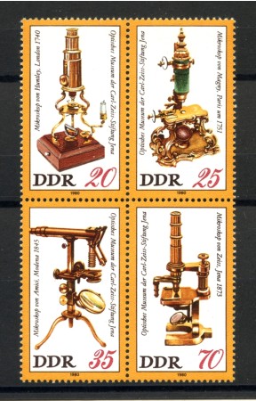 1980 - GERMANIA DDR - STRUMENTI OTTICI 4v.- NUOVI - LOTTO/36559