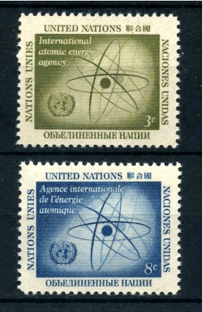 1958 - LOTTO/21318 - ONU U.S.A - AGENZIA ENERGIA ATOMICA 2v. - NUOVI