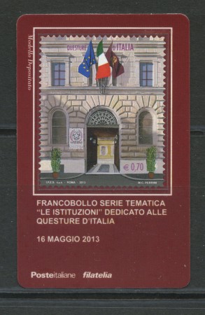 2013 - LOTTO/22819 - REPUBBLICA - QUESTURE - TESSERA FILATELICA