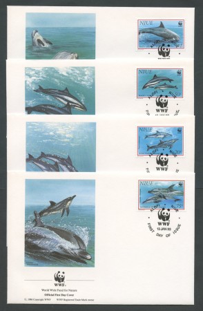1993 - LOTTO/19259B - NIUE - DELFINI DEL PACIFICO  4 FDC.