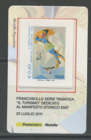 2011 - LOTTO/22781 - REPUBBLICA - MANIFESTO ENIT - TESSERA FILATELICA