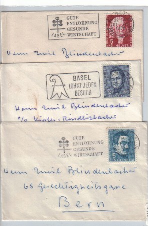 1958 - LOTTO/17355  - SVIZZERA - INSIEME DI TRE BUSTE