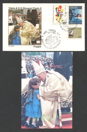1987 - REPUBBLICA - LOTTO/42807 - VISITA DI S.S.PAPA GIOVANNI PAOLO 2° A  FOGGIA