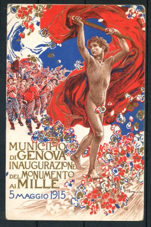 GENOVA - 1915 - LOTTO/20369GA - INAUGURAZIONE MONUMENTO AI MILLE