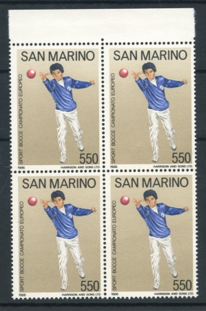 1986 - LOTTO/8069QN - SAN MARINO - CAMPIONATO BOCCE QUARTINA