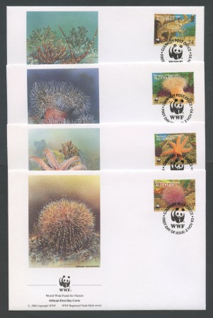 1993 - LOTTO/19263B - ALDERNEY - FAUNA MARINA 4 FDC.