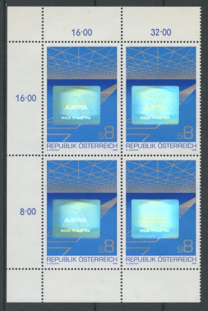 1988 - LOTTO/20002Q - AUSTRIA - ESPORTAZIONI  NUOVO QUARTINA