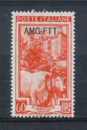 1950 - LOTTO/10282L - TRIESTE A - 60 LIRE ITALIA AL LAVORO  LING.