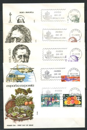 1979/81 - SPAGNA - LOTTO/48073 - INSIEME DI 28 BUSTE PRIMO GIORNO DI EMISSIONE