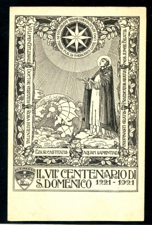 1921 - ITALIA -  LOTTO/26122 - VII° CENTENARIO DI S.DOMENICO - CARTOLINA NUOVA - 