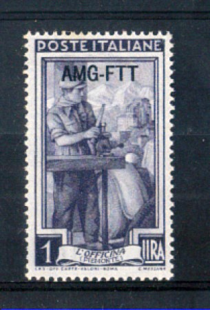 1950 - LOTTO/10268N - TRIESTE A - 1 LIRA ITALIA AL LAVORO