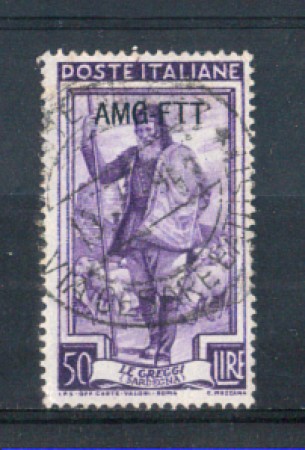 1950 - LOTTO/10280U - TRIESTE A - 50 LIRE ITALIA AL LAVORO USATO