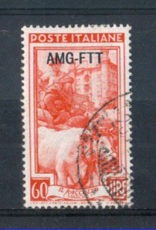 1950 - LOTTO/10282U - TRIESTE A - 60 LIRE ITALIA AL LAVORO USATO