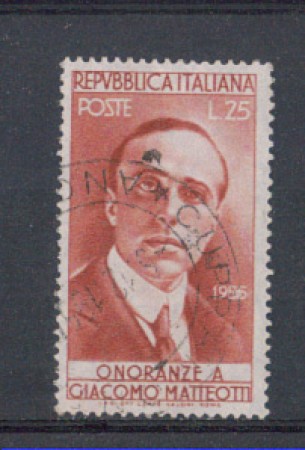 1955 - LOTTO/6291U - REPUBBBLICA - 25 L. G.MATTEOTII USATO