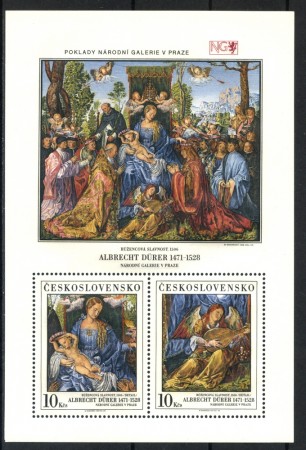 1989 - CECOSLOVACCHIA - GALLERIA NAZIONALE DI PRAGA A. DURER - FOGLIETTO NUOVO - LOTTO/32745