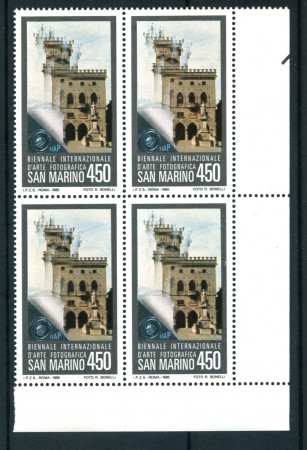 1985 - LOTTO/8056Q - SAN MARINO - CONGRESSO F.I.A.P. - QUARTINA - NUOVI