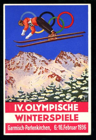 1936 - LOTTO/19594 - OLIMPIADI DI GAMISCH - CARTOLINA VIAGGIATA