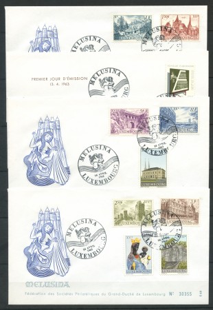 1963 - LUSSEMBURGO - 4 BUSTE CON ANNULLO MELUSINA  - LOTTO/29554