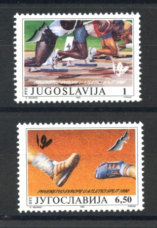 1990 - JUGOSLAVIA - LOTTO/38549 - CAMPIONATI DI ATLETICA - 2v. - NUOVI