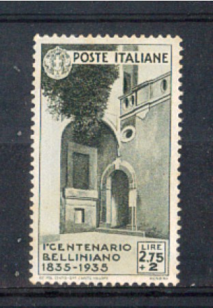 1935 - LOTTO/REG393N - REGNO - 2,75+2L. V.BELLINI - NUOVO