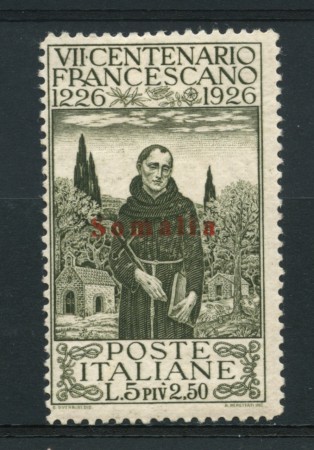 1926 - LOTTO/14401 - SOMALIA - 5+2,50 LIRE  SAN FRANCESCO - LING.