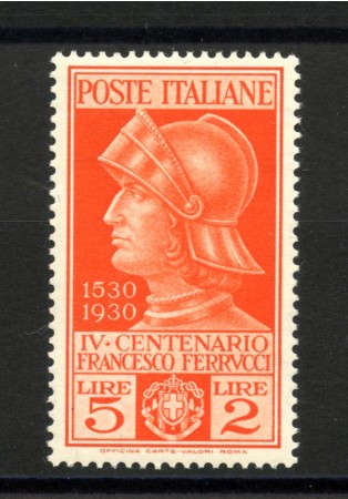 1930 - LOTTO/37954 - REGNO -  5+2  LIRE FRANCESCO FERRUCCI  - NUOVO