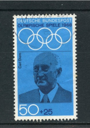 1968 - GERMANIA FEDERALE - 50+25p. OLIMPIADI MESSICO - LOTTO/30946U