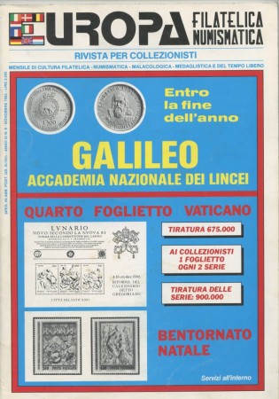 1982 - RIVISTA - LOTTO/43730 - EUROPA FILATELICA NUMISMATICA N°9