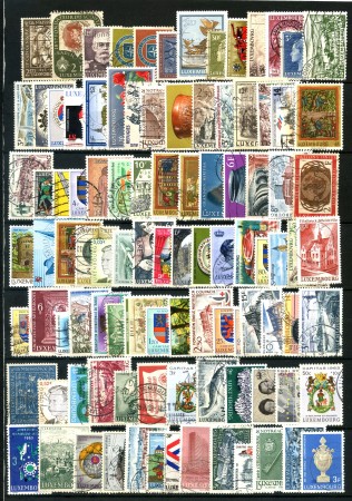 LUSSEMBURGO - COLLEZIONE DI 150 FRANCOBOLLI DIFFERENTI USATI - LOTTO/29948
