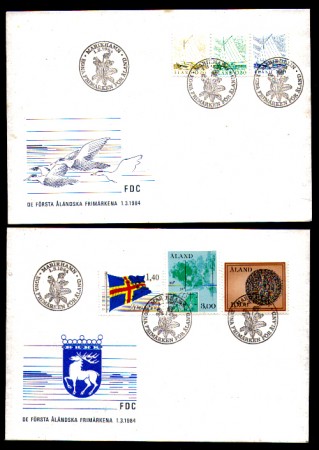 1984 - LOTTO/ALA6FDC - ALAND - AUTONOMIA POSTALE - BUSTE FDC