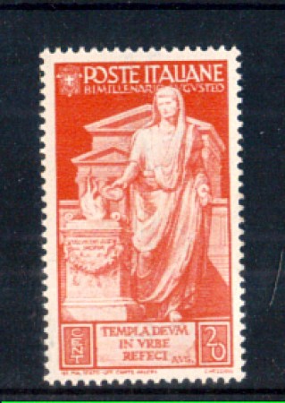 1937 - LOTTO/11314 - REGNO - 20c. BIMILLENARIO DI AUGUSTO - NUOVO