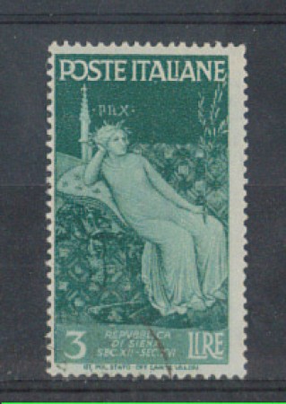 1946 - LOTTO/6026U - REPUBBLICA - 3 LIRE SIENA AFFRESCO - USATO